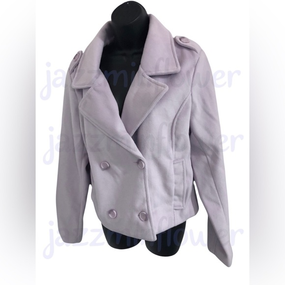 Ashley by 26 International lavender‎ light purple lilac short peacoat size large - Picture 1 of 10